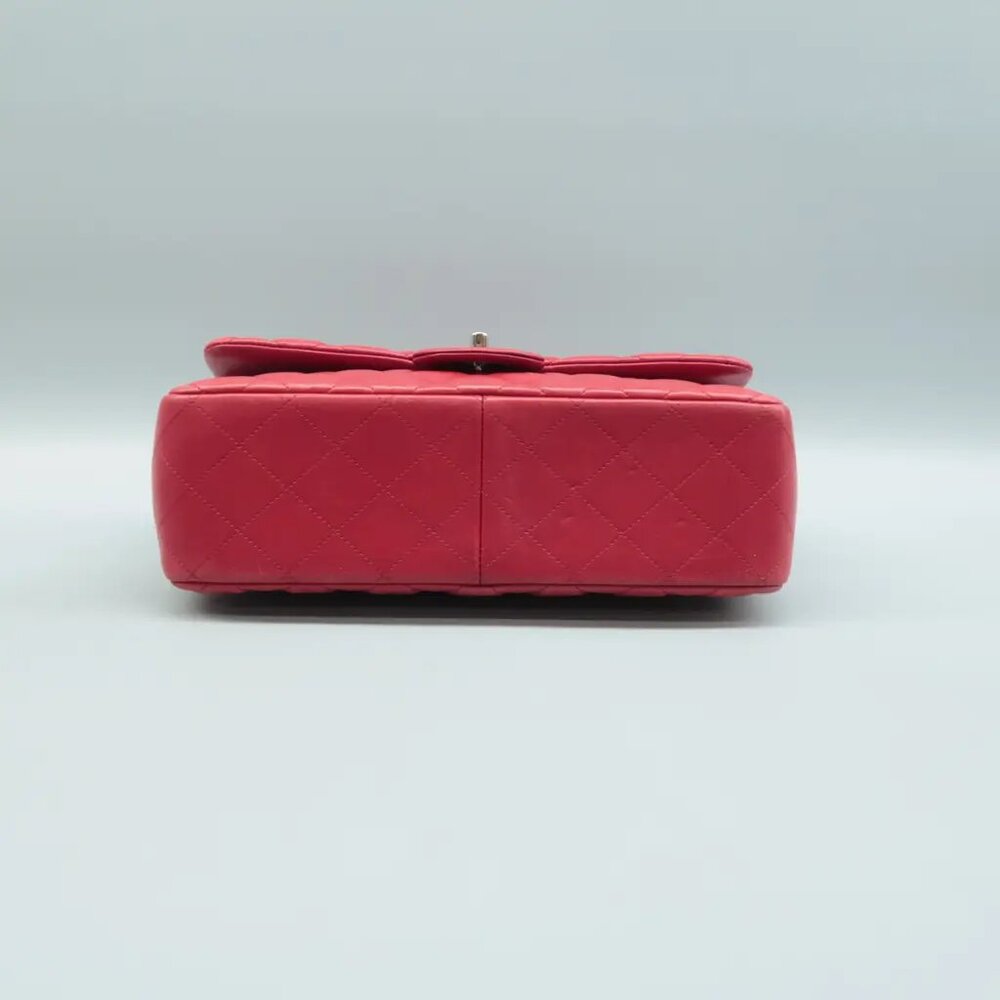 100% Authentic CHANEL CF Jumbo Red Leather Shoulder Bag - Picture 7 of 12